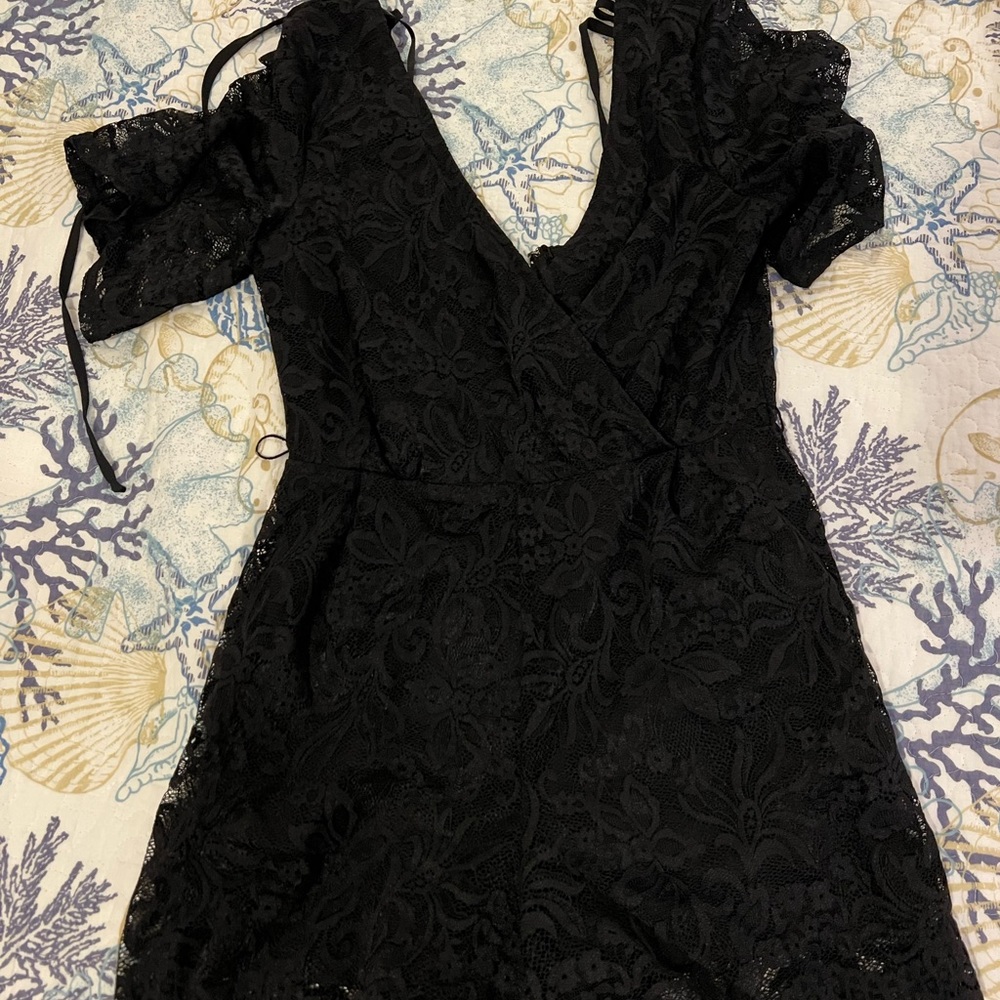 Black laces romper